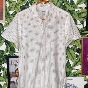 ZARA Short-Sleeve Button Down Shirt